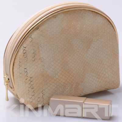 Snake Skin Pattern Cosmetic Bag